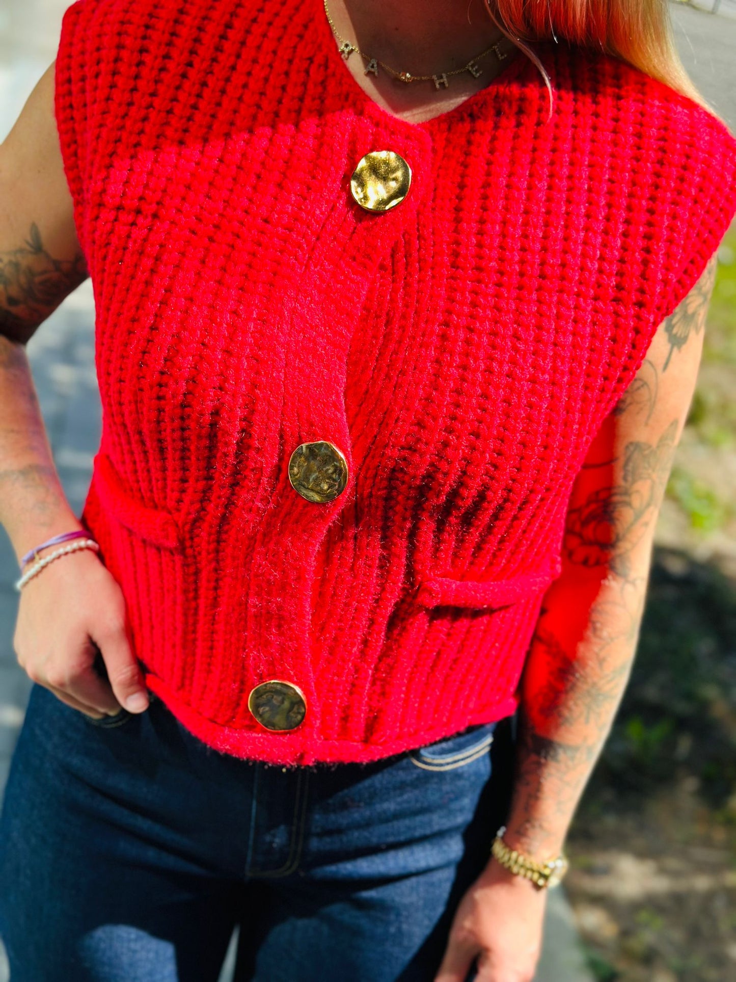 Gilet "NICE" ROUGE