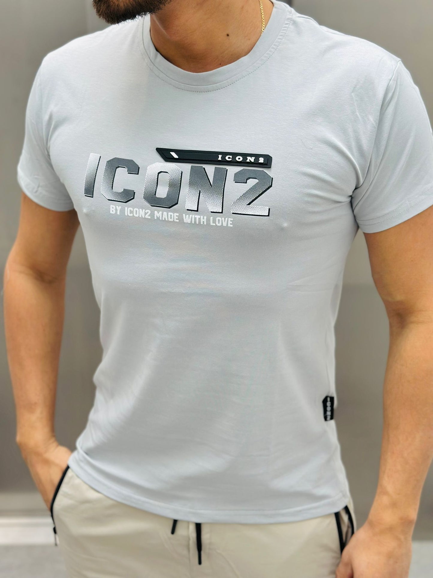 TEE SHIRT ICON GRIS