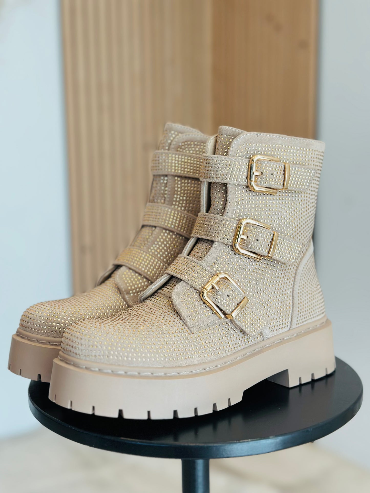 Bottes «Grunge» Beige