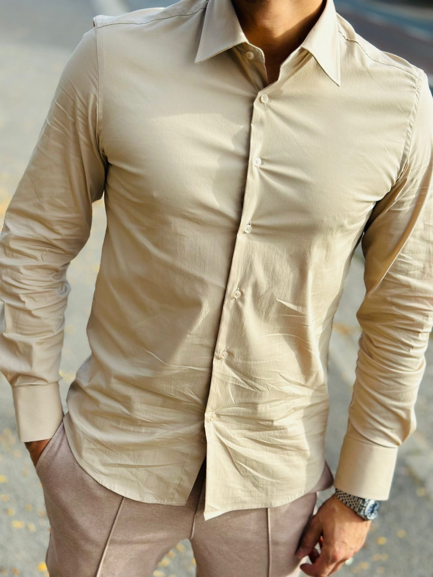 CHEMISE BEIGE