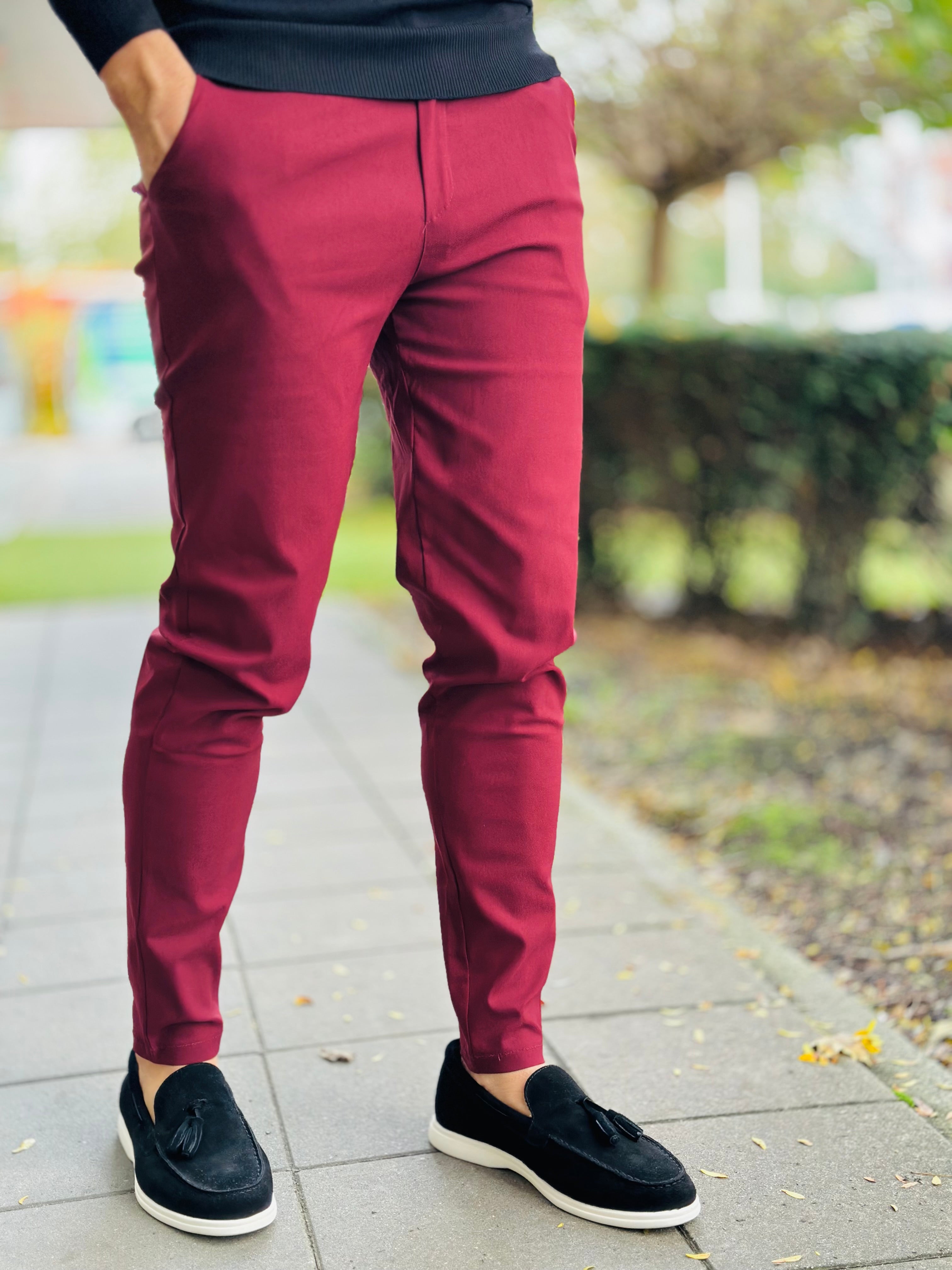 CHINO BORDEAUX No Comment Store