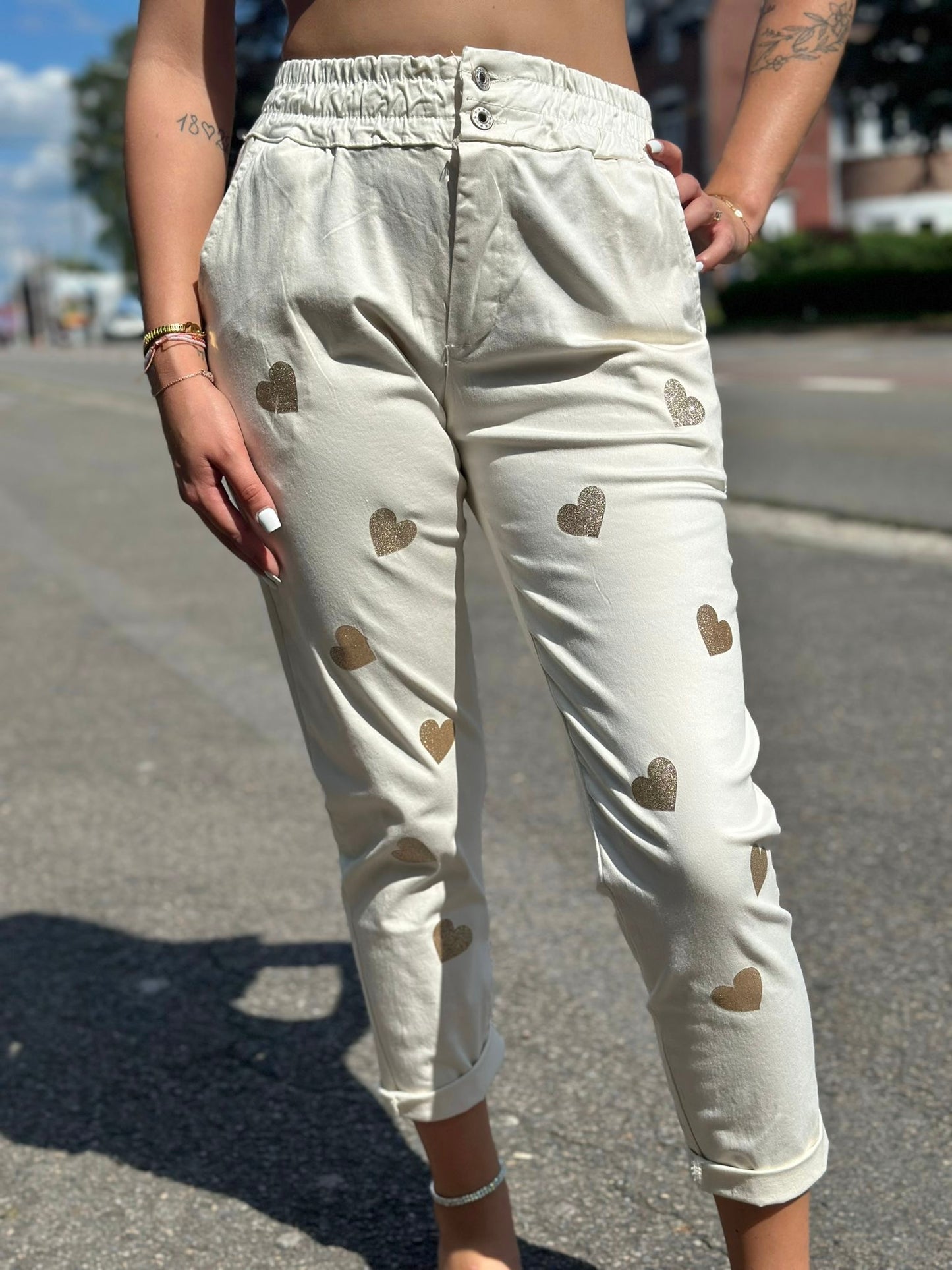 PANTALON COEUR BEIGE