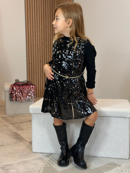 ROBE SEQUIN NOIR