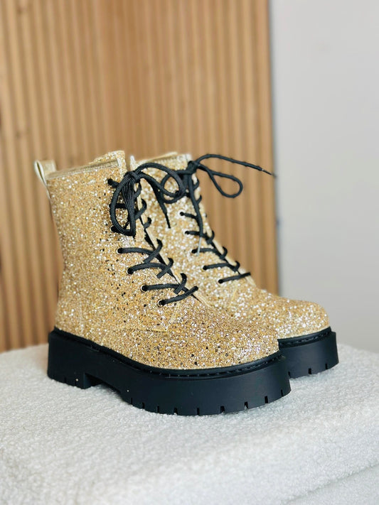 Bottines «FULL PAILLETTE GOLD»