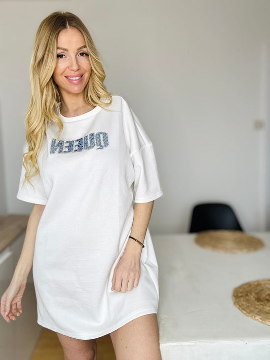 Robe « OVERSIZED QUEEN » BLANC