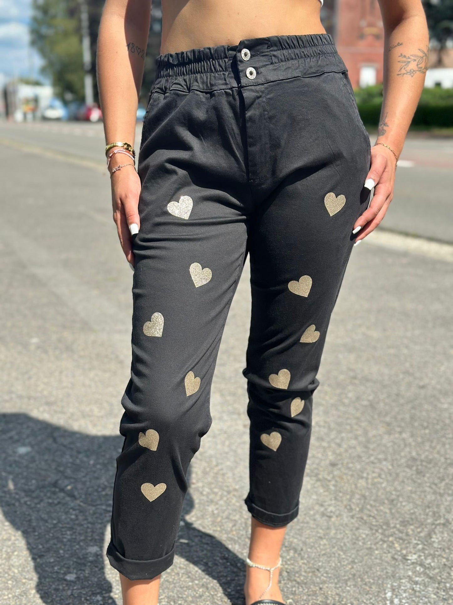 PANTALON COEUR NOIR