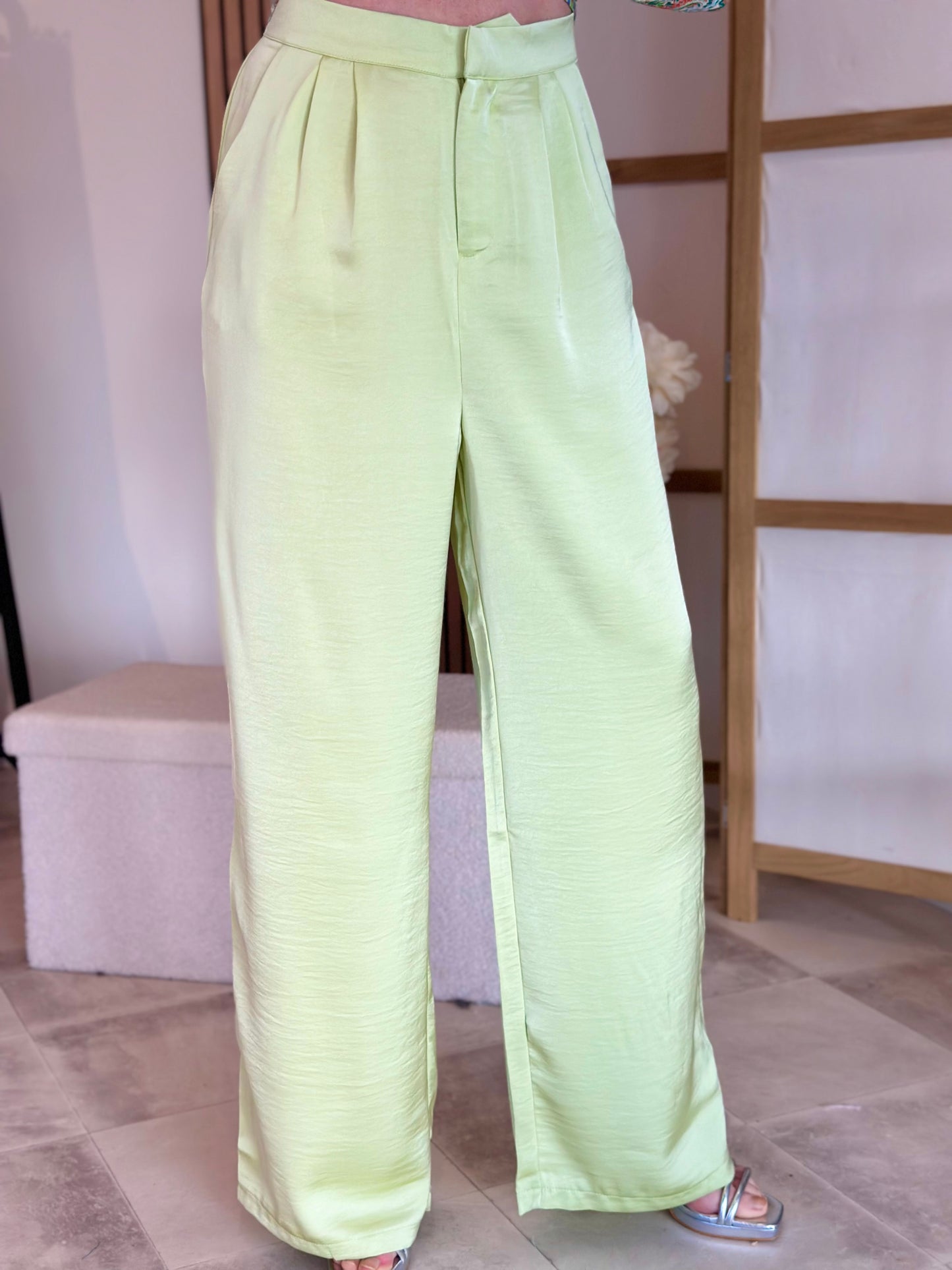 PANTALON CLASSIQUE VERT PISTACHE