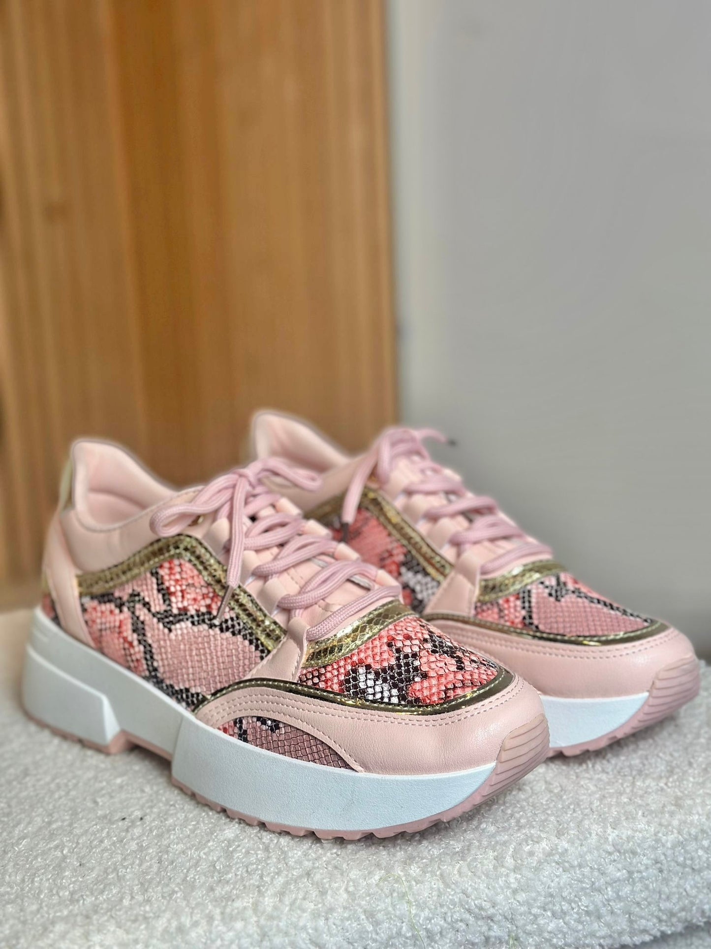 SNEAKERS PYTHON ROSE