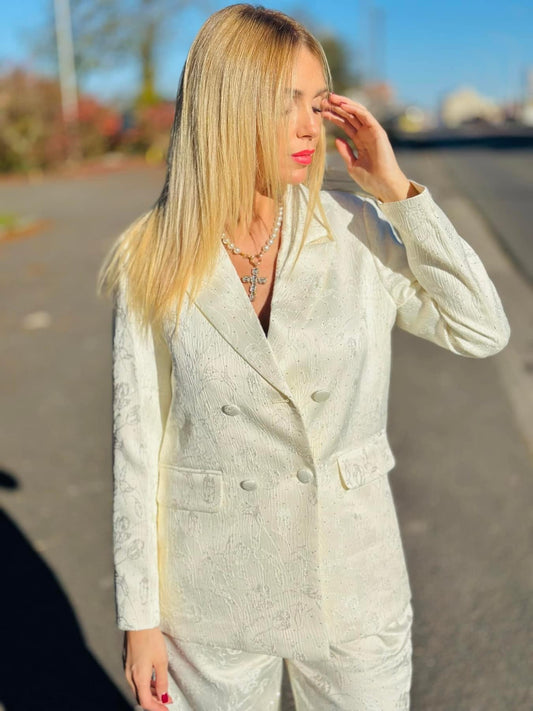 BLAZER MARIA BLANC CASSÉ STRASS