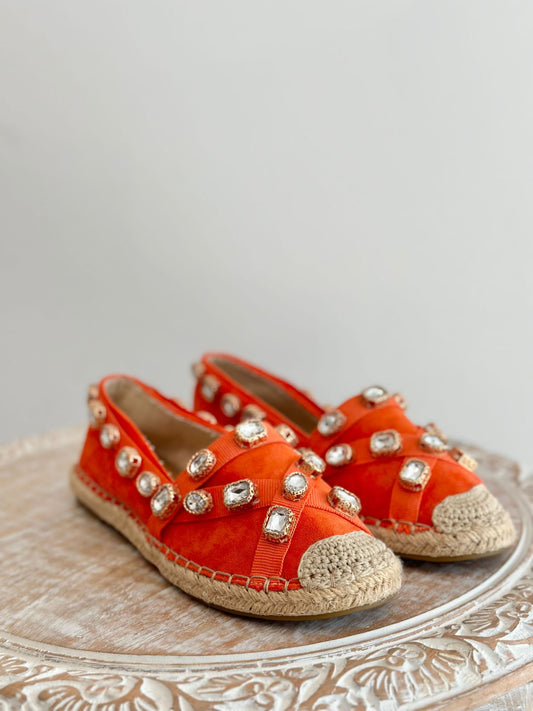 ESPADRILLES STRASS ORANGE