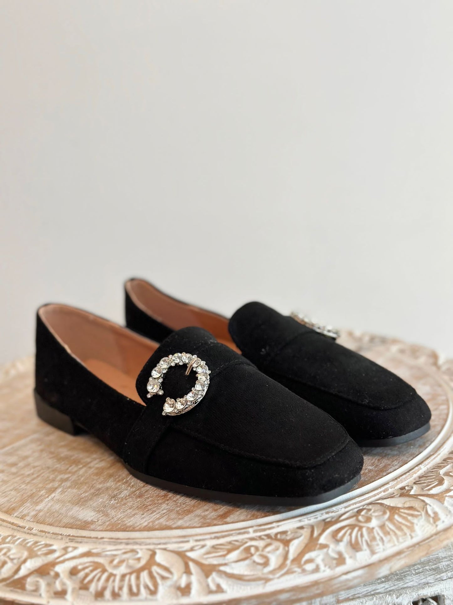 MOCASSINS STRASS NOIR