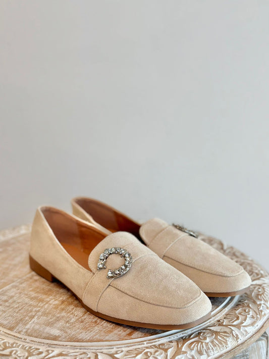 MOCASSINS STRASS BEIGE