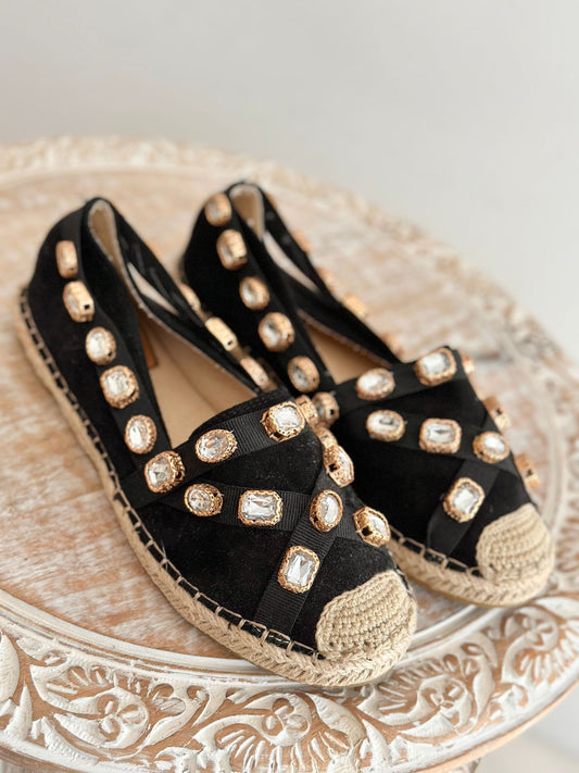 ESPADRILLES STRASS NOIR